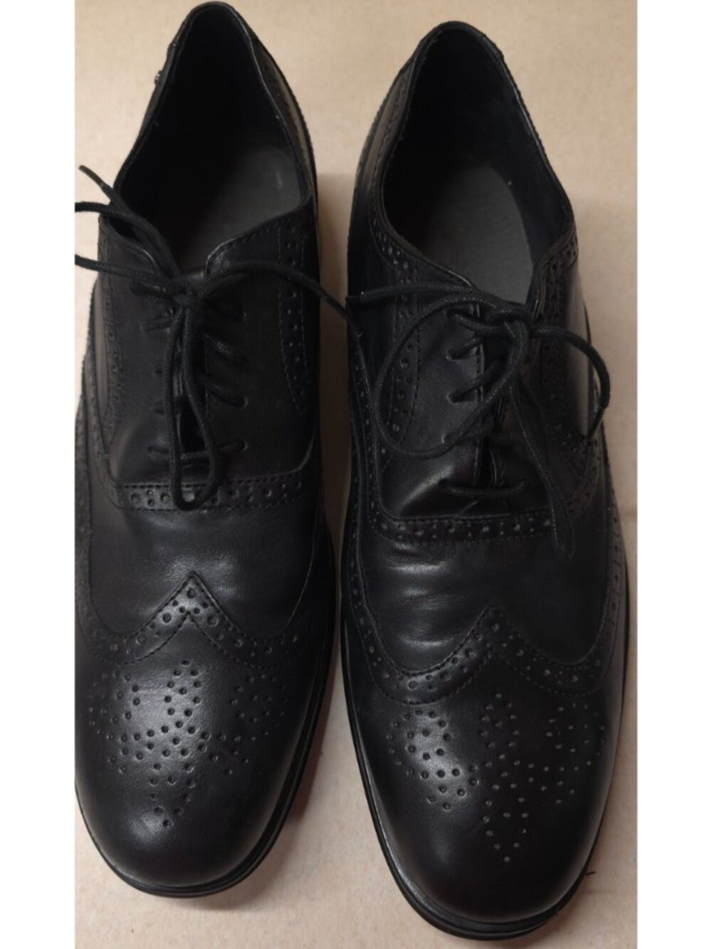 Rockport Mens 12M Black Leather Wingtip Oxford Comfort Almartin Dress Shoes